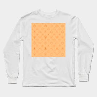 Assorted Snowflakes Orange on Pale Orange Repeat 5748 Long Sleeve T-Shirt